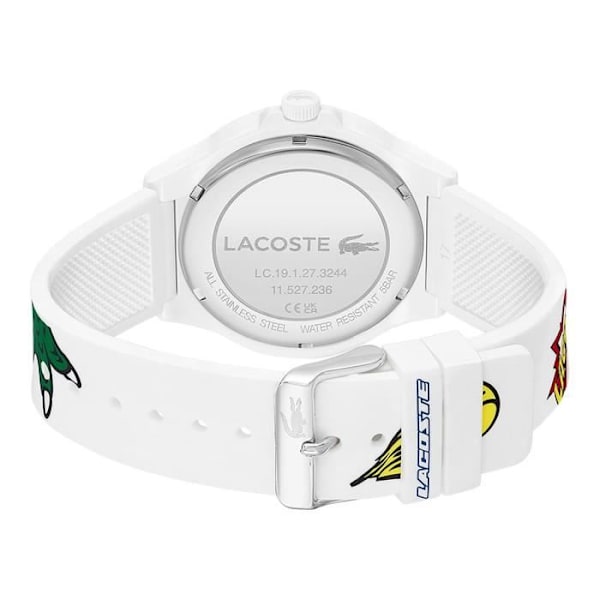 Miestä LACOSTE kello valkoisesta silikoonista - 241649 Vit