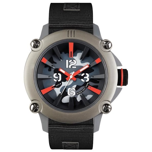 Herreur - Ene Montres - UE72395 - Sort camouflage nylonrem - Analog Quartz