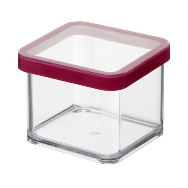 Bevarande låda kvadratisk Loft 1603001 0,5 L 10x10x7,2 cm transparent - SUNDIS - Polypropylen klart och grönt