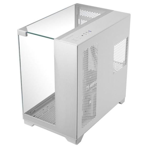 Mars Gaming MC-Vision ATX-kabinet Triple Temperet Glas Rammefri Dobbelt Kammer Design USB 3.0 Hvid