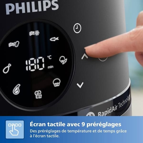 Friture uden olie - Philips - NA231/00 - 1700 watt - 6,2 liter - 13 madlavningsmetoder Sort og grå