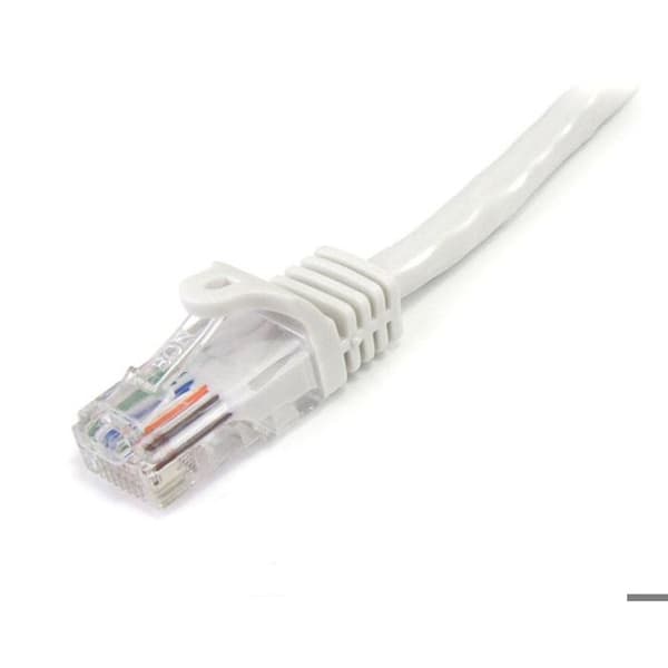 STARTECH 1m koukuton Cat5e UTP-verkkokaapeli - M/M - valkoinen
