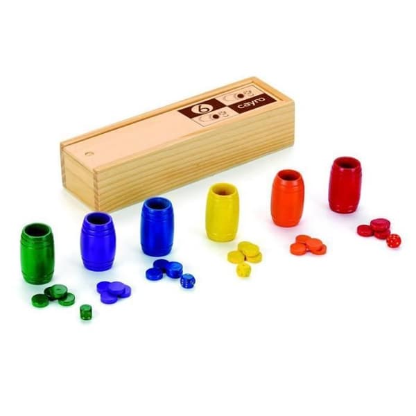 Puulelu - CAYRO - Perhepeli - Parchis ja hanhipeli - Puu - 6 pelaajaa - Monivärinen mult.