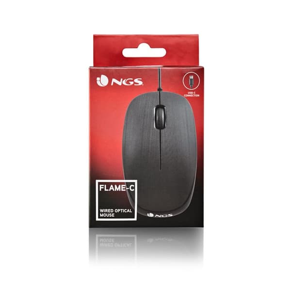 Optinen hiiri - NGS - FLAME-C - USB-C - 1000 dpi - Ambidextra - 2 painiketta