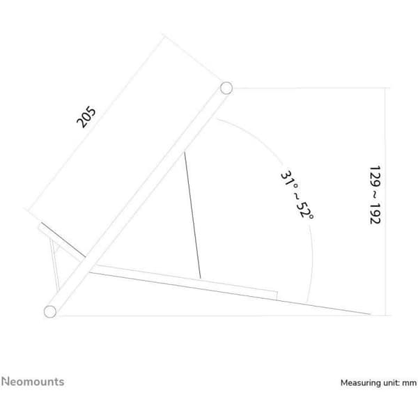 Universal stativ til iPad, tablet og laptop - NEWSTAR NSLS100 - Justerbar - Sølv
