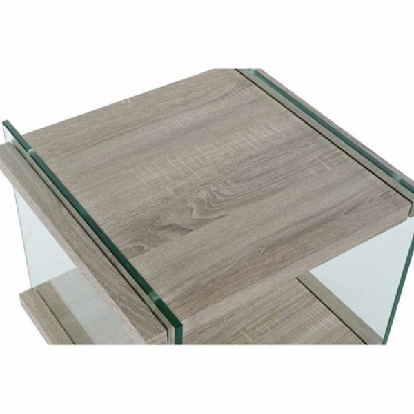 nattduksbord glas trä mdf (50 x 50 x 49 cm)