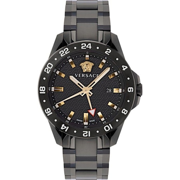 Klocka - Versace - VE2W00622 - Rostfritt stål svart - 45 mm - Vattentålig 5 bar Svart