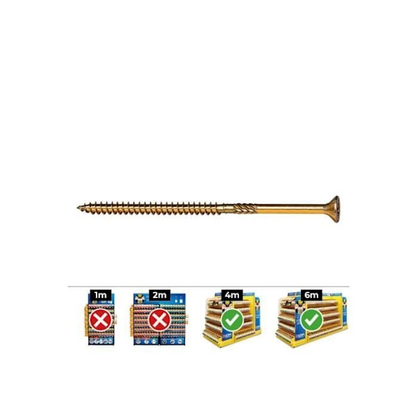 GENERIC - Fresh Wood Screws. Pz R / Park Din Vloxp 6x80 Bicrom. + Lub. Box 100 Uni. Celo
