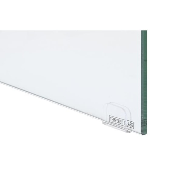 transparent vit skrivbordsglas trä mdf 120 x 50 x 76 cm