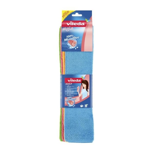 VILEDA Style mikrokuituliina - 4 kpl 100 % mikrokuituliinoja