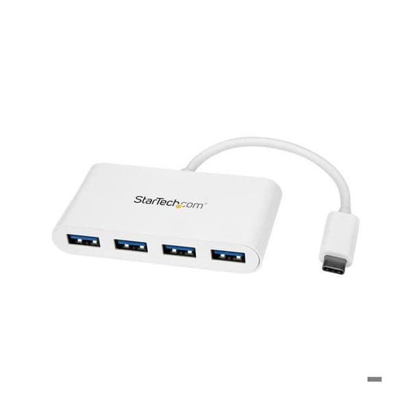 USB-C Hub Startech - 4 porttia USB 3.0 - USB-C 4x USB-A - Bussiteholta Powered - Valkoinen