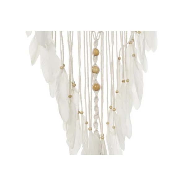 drømmefanger fjer hvid bomuldsrattan boho (52 x 1 x 145 cm) (1)