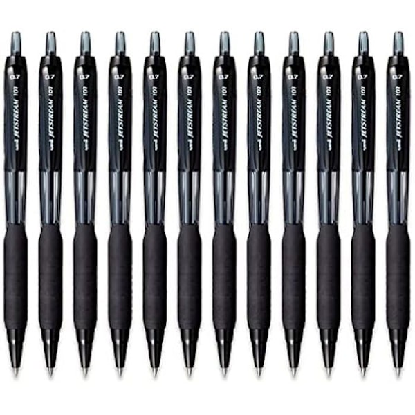 Rollerball - UNI-BALL - JetStream SXN-101 - Spets 0,7 mm - Box med 12 - Färg Svart Flerfärgad