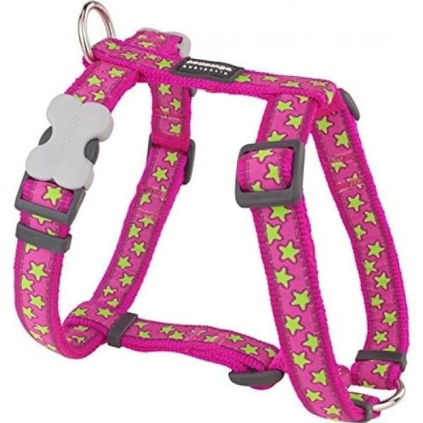 Koiran valjaat - RED DINGO - Hypno - Säädettävä 30-42 cm - Kestävä nailon - Väri: Vaaleanpunainen