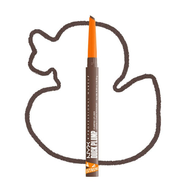 NYX Professional Makeup Duck Plump Plumping Huuliliner, huulikynä, jopa 10h kesto, mattapinta, Touch up Taupe