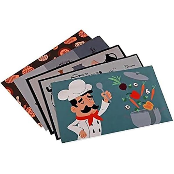 Matta - VERSA - Kök - Flerfärgad - 50 x 80 cm - Rektangulär Flerfärgad