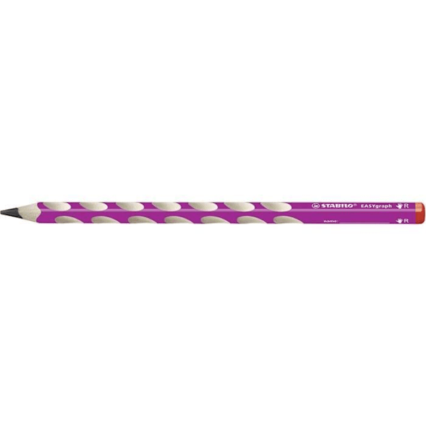 STABILO EASYgraph - 12-pack ergonomiska grafitpenna HB (rosa) - Högerhänt - 322/01-HB
