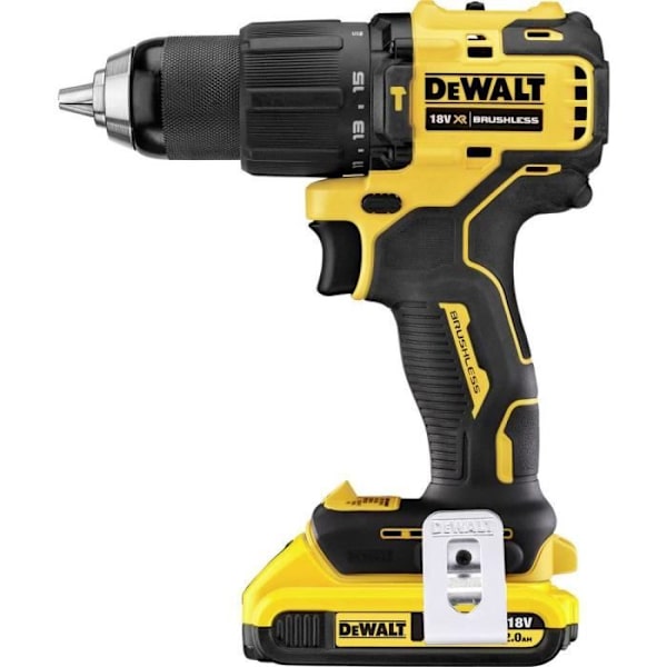 Dewalt DCD709D2T sladdlös slagborrskruvmejsel - 18V Li-Ion - 2 batterier - 13 mm chuck - 2 hastigheter