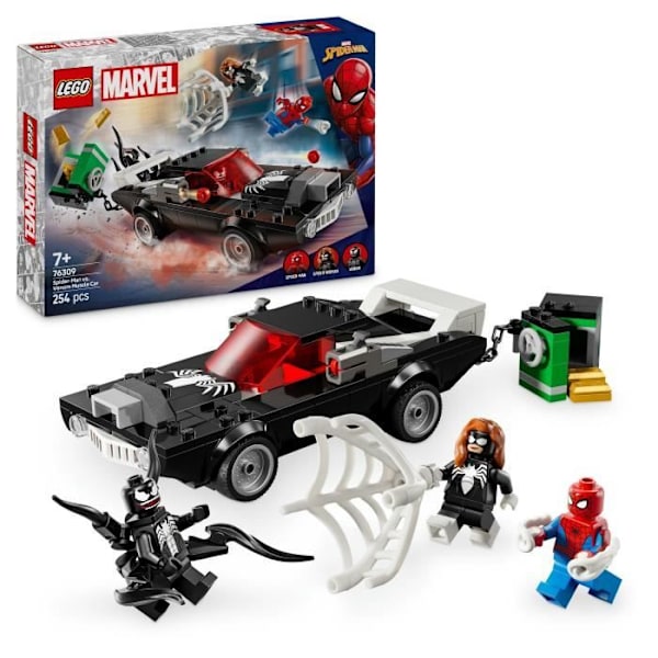 LEGO Marvel 76309 Spider-Man mod Venoms bil - Byggelegetøj fra 7 år gammel Flerfärgad
