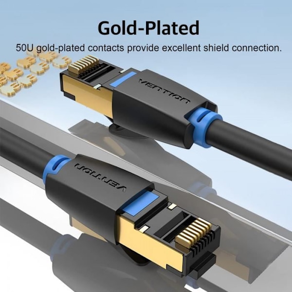 Kabel Ethernet Cat 8 40Gbps 10m Højhastighed SFTP Vention