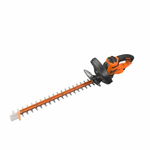 BLACK + DECKER BEHTS401-QS 500W 55cm sähköpensasleikkuri kahdella kahvalla ja suojalla, epäsymmetrinen terä Orange, sort