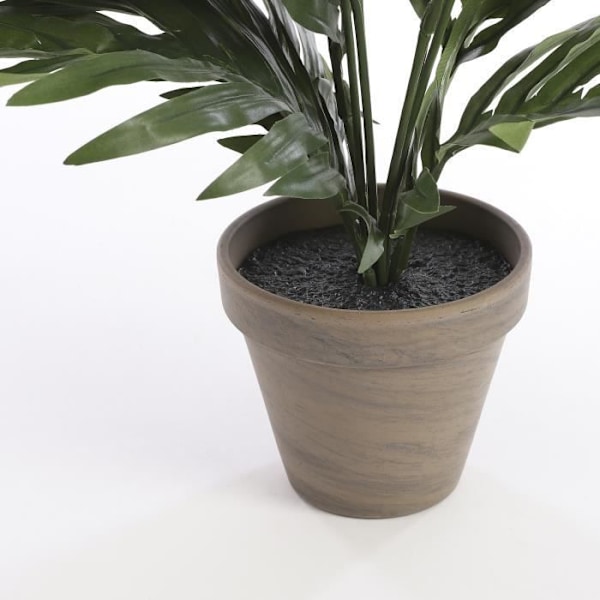 Konstgjord Areca palmväxt i Stan blomkruka - H45 x Ø60 cm - Grön - Glimmerdekorationer