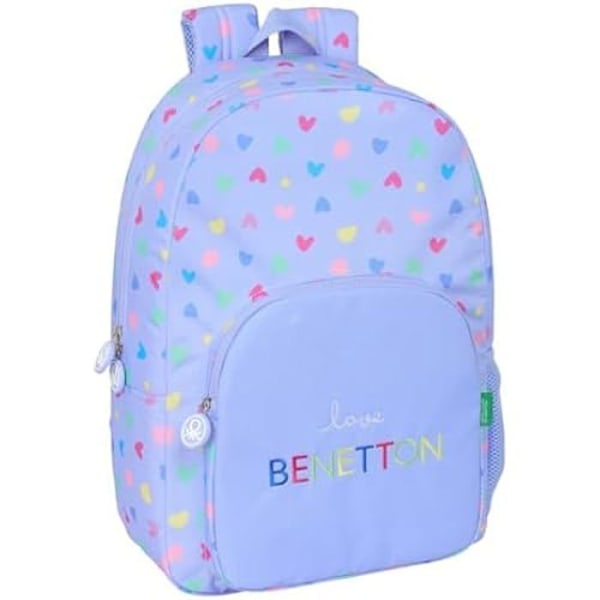 Reppu - SAFTA - Benetton Lila - Mukava ja monikäyttöinen - Söötlykkyyn soveltuva - Lapsille Lila