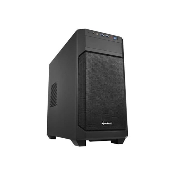 PC-kabinet - Sharkoon - V1000 - Midi Tower - Micro ATX - Ingen strømforsyning - Sort