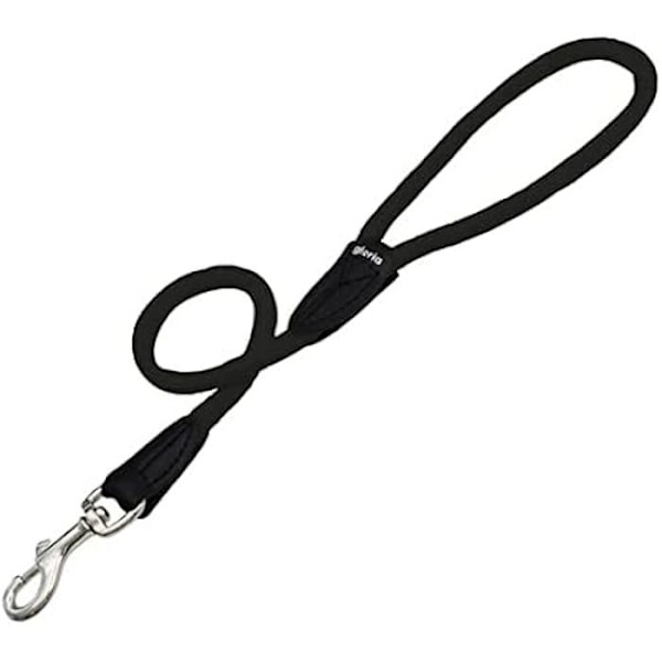 Hundebælte - GLORIA - Rund Nylon - 60 cm - Farve Sort - Holdbar Svart