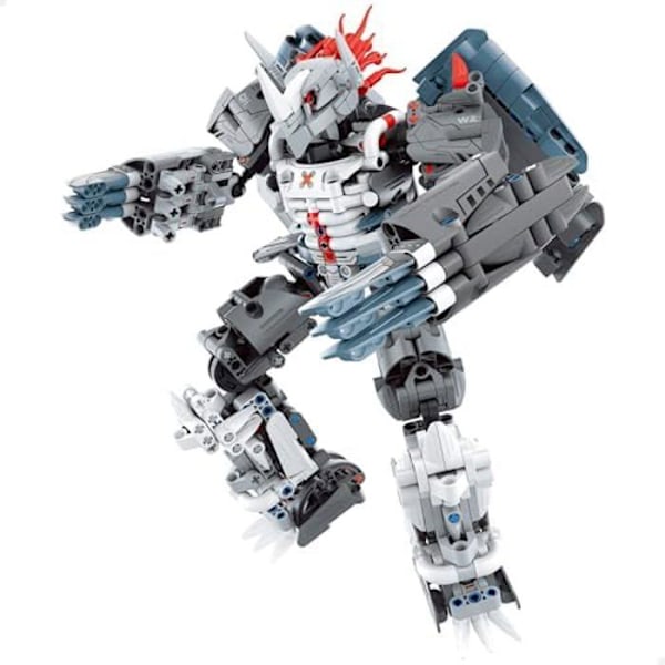 Byggset - COLORBABY - iM.Master 85447 - Noshörningsrobot - 965 bitar - Ledad design Grå