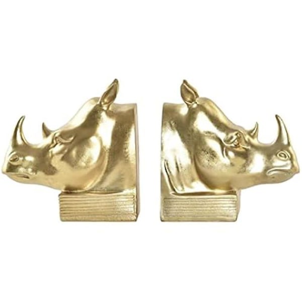 Bokstöd - DKD HEMINNREDNING - Standard - Guldfärg - Hartsmaterial - Mått 15x7,5x14,5 cm Guld