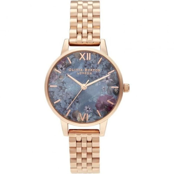 Dameur til kvinder - Olivia Burton - OB16US25 - Læder og rustfrit stål - 34 mm - Quartz