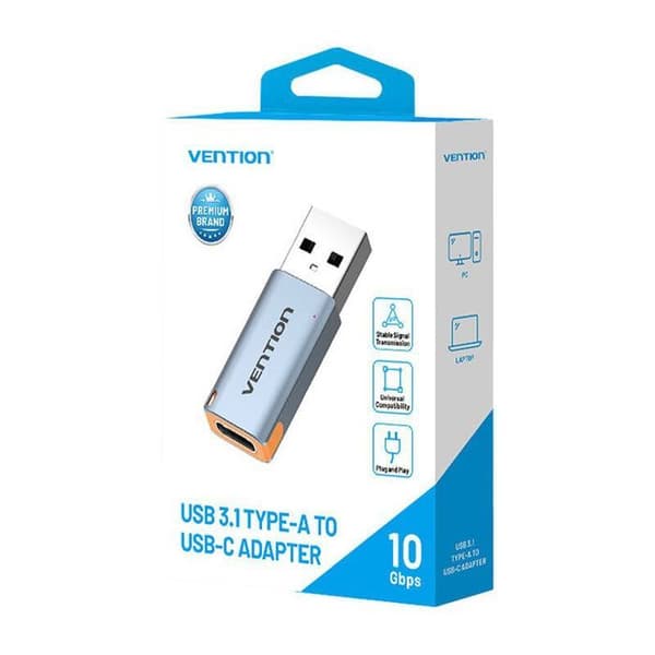 USB-adapter - VENTION - CUAH0 - USB-A 3.1 han til USB-C hun - Hurtig opladning - Dataoverførsel