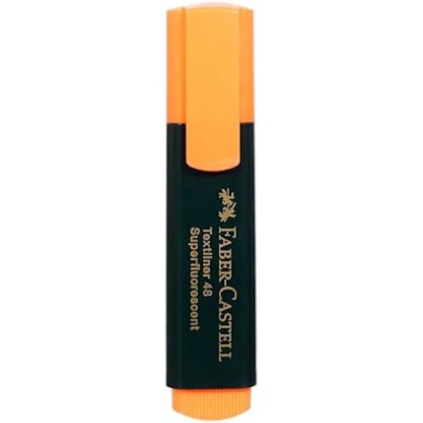 Faber-Castell F114815 Fluorescerende Highlighter, Orange - 10 enheder