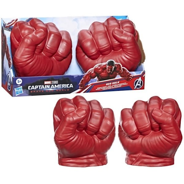 Marvel Avengers Captain America: Modigt Ny Verden, Red Hulks Fracassante Slagsmål, udklædningslegetøj Flerfärgad