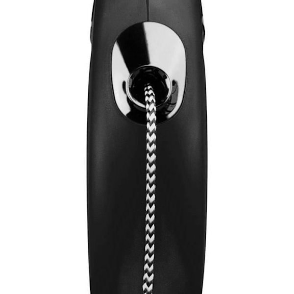Koppel - FLEXI - New Classic M Cord - 5 meter lång - För hundar upp till 20 kg - Svart Svart
