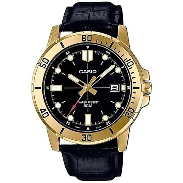 Kello - CASIO - MTP-VD01GL-1E - Teräs - Kvarts - Klassinen Guld, svart