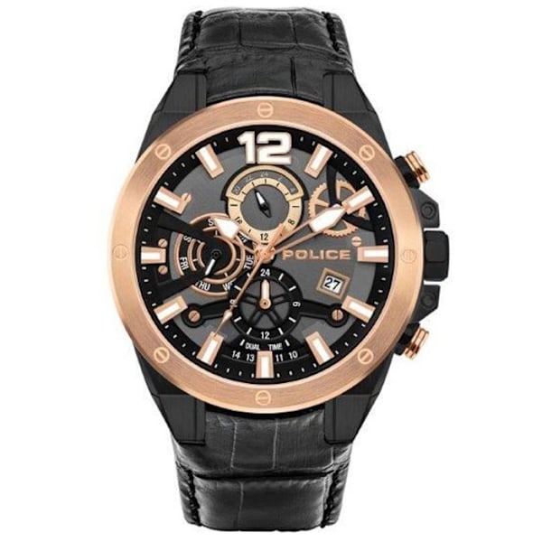 Ur - Police - PL15711JSBR.61 - Læder - Sort - Quartz - 5 ATM
