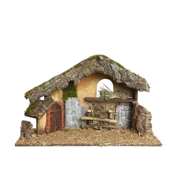 Juledekorationer - Decoris - 50 x 22 x 30 cm - Brun - Hvid - Rektangulær kastanj