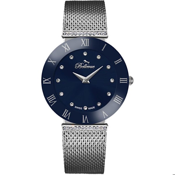 Kvinnotime - Bellevue - F130 - Kvarts - Metall - 26MM grå/blå