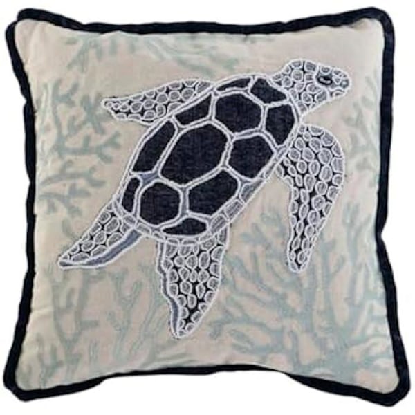 Kudde - HOME ESPRIT - Medelhavssköldpadda - Flerfärgad - 45 x 15 x 45 cm - Inomhus Flerfärgad