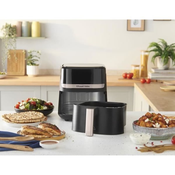 Fritös utan olja RUSSELL HOBBS - SatisFry 27610-56 - Kapacitet 4,3L - 9 matlagningprogram - 1300W Svart