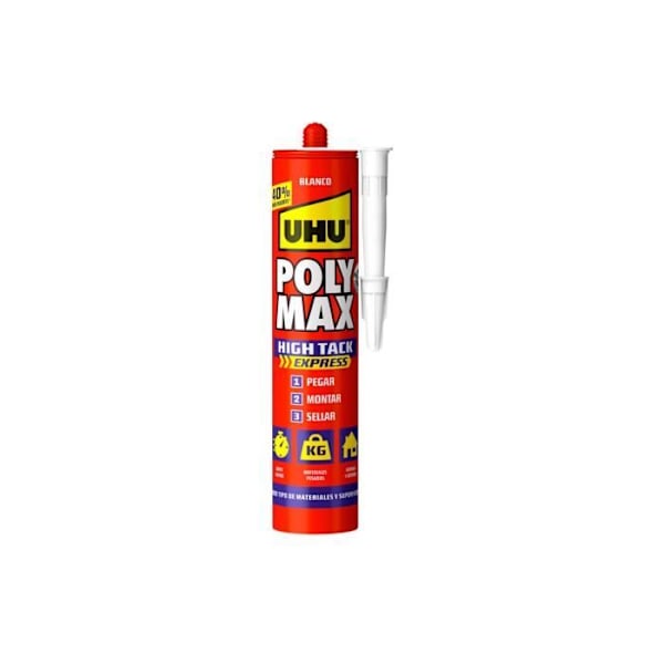 Lim - Uhu - Poly Max High Tack® Express - Vit - 440g - Mycket hög vidhäftning