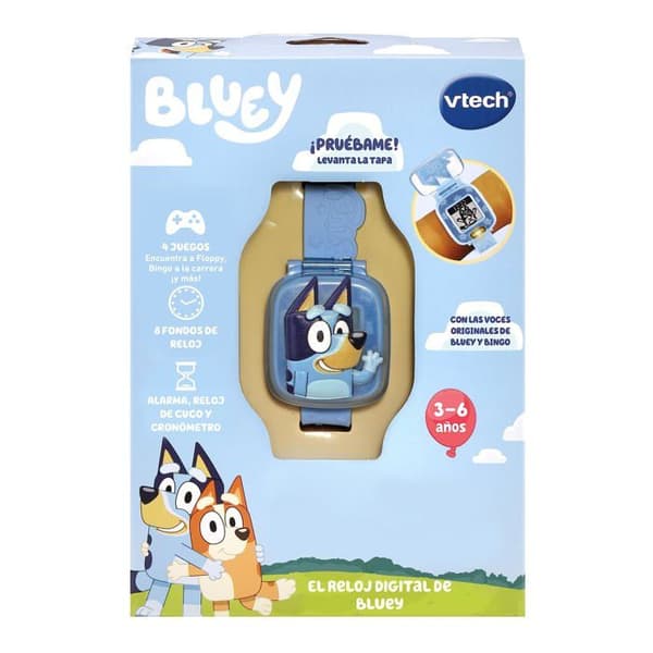 Multifunktionel læringsur - VTech - Bluey - Læringsspil - Stopur - Alarm - Nedtælling