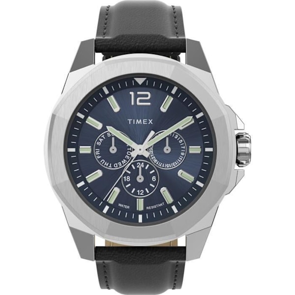 TIMEX Watch - Herr - TW2V43200 - Svart läder - 5 ATM vattentät Svart