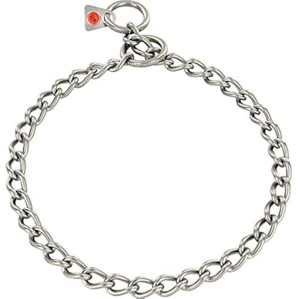 Halsband - HS Sprenger - Tvinnat matt rostfritt stål - 3 mm länkar - För hundar upp till 40 kg - Grå Grå
