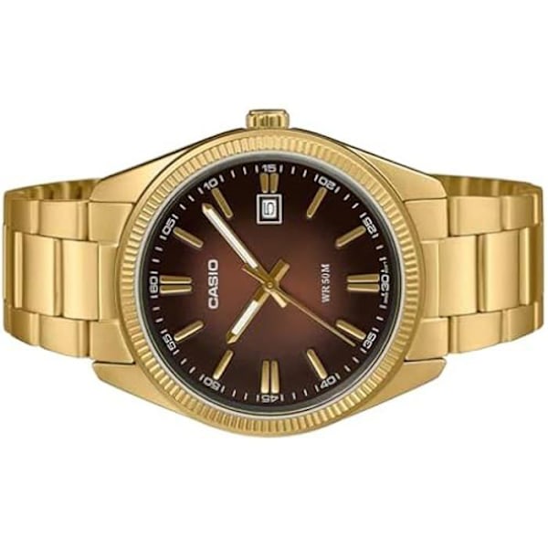 Ur - CASIO - MTP-1302PGC-5AVEF - Analog - Stål - Vandtæthed 3 ATM Guld, svart