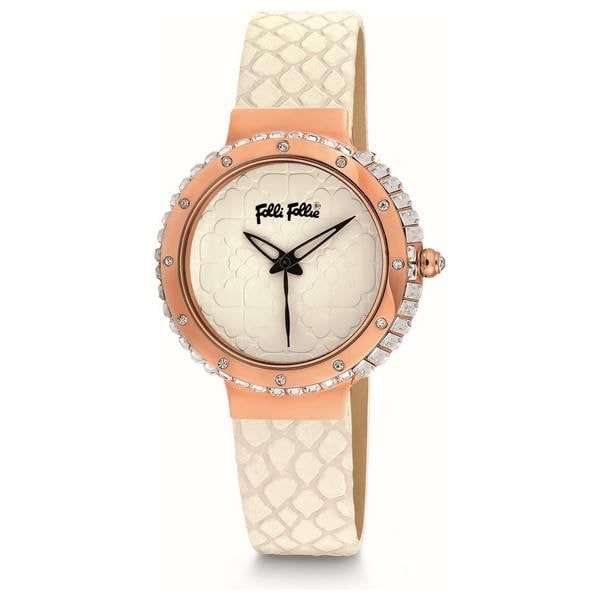 Kvinnoarmband - Folli Follie - WF13B012SPI - Kvarn - Läder - Ø 35 mm Vit