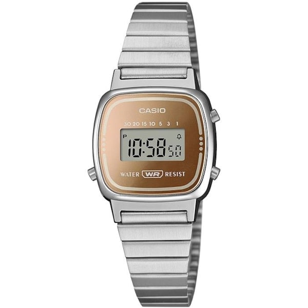 Casio Ur - Dame - LA670WES-4AEF - Rustfrit Stål - Sølv - Guld Pengar