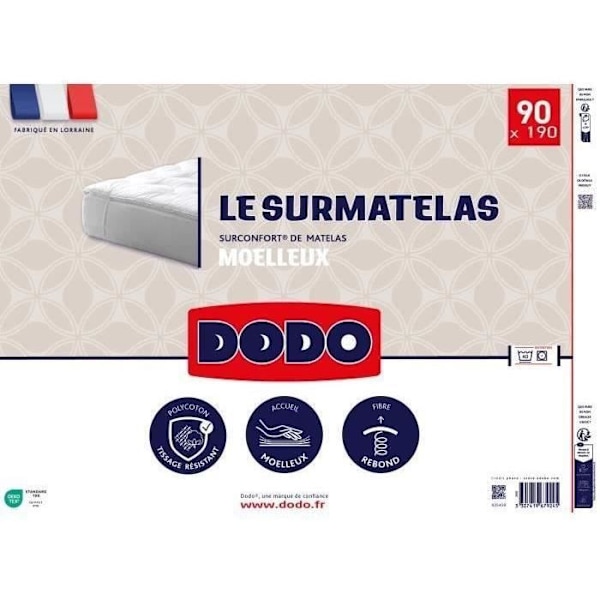 DODO övermadrass - 90x190 cm Vit